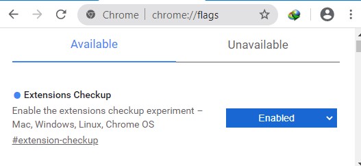 Cara Mengaktifkan Extension Checkup di Google Chrome